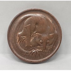 AUSTRALIA 1976 . ONE 1 CENT COIN . FEATHER-TAILED GLIDER